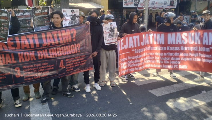 Demokrasi Dibungkam: Aksi “QUO VADIS KEJATI JATIM” Dihalangi Kepolisian, Muncul Surat Pembatalan Siluman ​