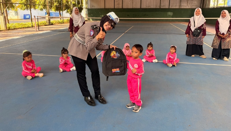 Satlantas Polresta Sumenep Kembali Gelar dan Kenalkan Tertib Lalu Lintas Sejak Dini Lewat Program Polisi Sahabat Anak