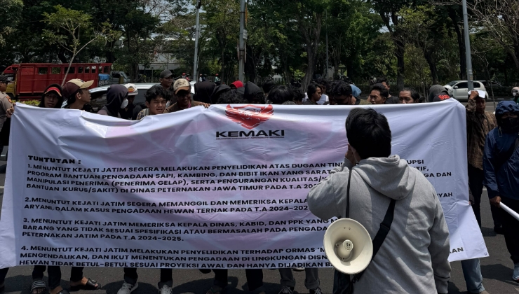 KEMAKI Geruduk Disnak Jatim, Pertanyakan Kejanggalan Pengadaan Ternak T.A 2024/2025